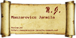 Maszarovics Jarmila névjegykártya